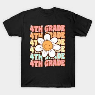 Groovy 4th Grade Back To School First Day of Fourth Grade T-Shirt